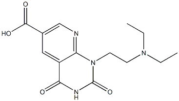 1-[2-(diethylamino)ethyl]-2,4-dioxo-1,2,3,4-tetrahydropyrido[2,3-d]pyrimidine-6-carboxylic acid Struktur