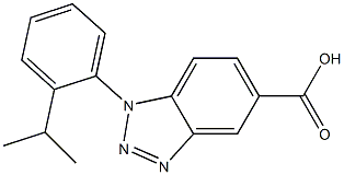 1-[2-(propan-2-yl)phenyl]-1H-1,2,3-benzotriazole-5-carboxylic acid Struktur