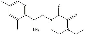 1-[2-amino-2-(2,4-dimethylphenyl)ethyl]-4-ethylpiperazine-2,3-dione Struktur