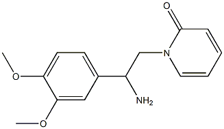 1-[2-amino-2-(3,4-dimethoxyphenyl)ethyl]pyridin-2(1H)-one Struktur