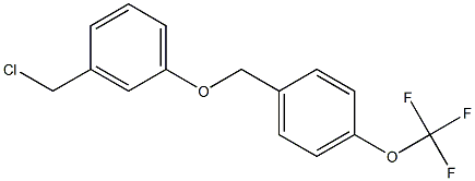 1-[3-(chloromethyl)phenoxymethyl]-4-(trifluoromethoxy)benzene Struktur