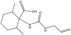 1-{[(allylamino)carbonyl]amino}-2,6-dimethylcyclohexanecarboxylic acid Struktur