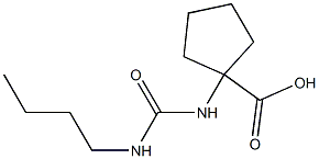 1-{[(butylamino)carbonyl]amino}cyclopentanecarboxylic acid Struktur