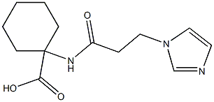 1-{[3-(1H-imidazol-1-yl)propanoyl]amino}cyclohexanecarboxylic acid Struktur