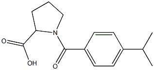 1-{[4-(propan-2-yl)phenyl]carbonyl}pyrrolidine-2-carboxylic acid Struktur