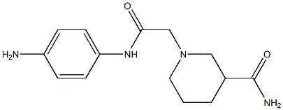 1-{2-[(4-aminophenyl)amino]-2-oxoethyl}piperidine-3-carboxamide Struktur