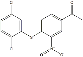 1-{4-[(2,5-dichlorophenyl)sulfanyl]-3-nitrophenyl}ethan-1-one Struktur