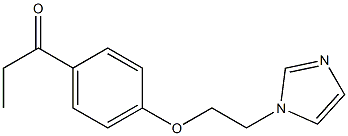 1-{4-[2-(1H-imidazol-1-yl)ethoxy]phenyl}propan-1-one Struktur