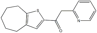 1-{4H,5H,6H,7H,8H-cyclohepta[b]thiophen-2-yl}-2-(pyridin-2-yl)ethan-1-one Struktur