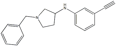 1-benzyl-N-(3-ethynylphenyl)pyrrolidin-3-amine Struktur