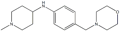 1-methyl-N-[4-(morpholin-4-ylmethyl)phenyl]piperidin-4-amine Struktur