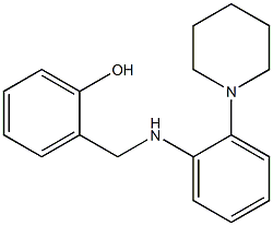 2-({[2-(piperidin-1-yl)phenyl]amino}methyl)phenol Struktur