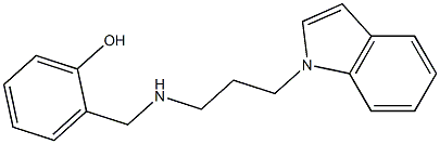 2-({[3-(1H-indol-1-yl)propyl]amino}methyl)phenol Struktur