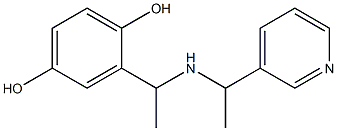 2-(1-{[1-(pyridin-3-yl)ethyl]amino}ethyl)benzene-1,4-diol Struktur