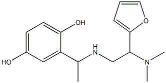 2-(1-{[2-(dimethylamino)-2-(furan-2-yl)ethyl]amino}ethyl)benzene-1,4-diol Struktur