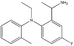 2-(1-aminoethyl)-N-ethyl-4-fluoro-N-(2-methylphenyl)aniline Struktur