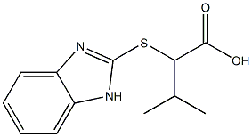 2-(1H-1,3-benzodiazol-2-ylsulfanyl)-3-methylbutanoic acid Struktur