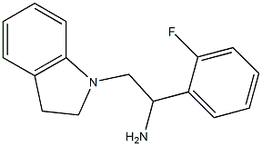 2-(2,3-dihydro-1H-indol-1-yl)-1-(2-fluorophenyl)ethanamine Struktur