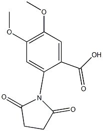 2-(2,5-dioxopyrrolidin-1-yl)-4,5-dimethoxybenzoic acid Struktur