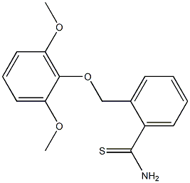 2-(2,6-dimethoxyphenoxymethyl)benzene-1-carbothioamide Struktur