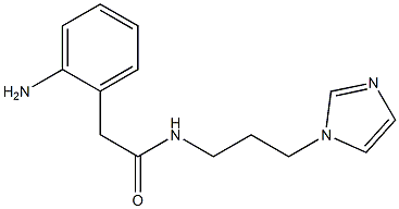 2-(2-aminophenyl)-N-[3-(1H-imidazol-1-yl)propyl]acetamide Struktur