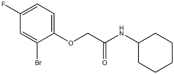 2-(2-bromo-4-fluorophenoxy)-N-cyclohexylacetamide Struktur