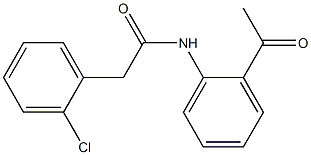 2-(2-chlorophenyl)-N-(2-acetylphenyl)acetamide Struktur