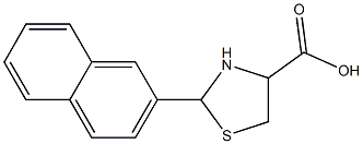 2-(2-naphthyl)-1,3-thiazolidine-4-carboxylic acid Struktur