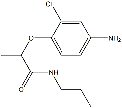 2-(4-amino-2-chlorophenoxy)-N-propylpropanamide Struktur