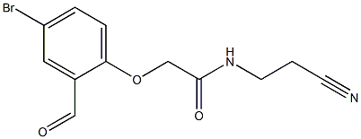 2-(4-bromo-2-formylphenoxy)-N-(2-cyanoethyl)acetamide Struktur