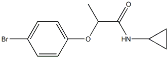 2-(4-bromophenoxy)-N-cyclopropylpropanamide Struktur