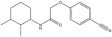 2-(4-cyanophenoxy)-N-(2,3-dimethylcyclohexyl)acetamide Struktur