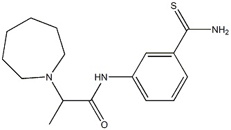 2-(azepan-1-yl)-N-(3-carbamothioylphenyl)propanamide Struktur