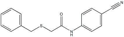 2-(benzylsulfanyl)-N-(4-cyanophenyl)acetamide Struktur