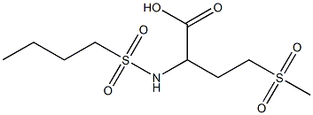 2-(butane-1-sulfonamido)-4-methanesulfonylbutanoic acid Struktur