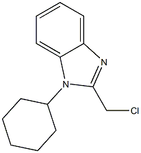 2-(chloromethyl)-1-cyclohexyl-1H-1,3-benzodiazole Struktur