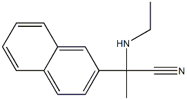 2-(ethylamino)-2-(naphthalen-2-yl)propanenitrile Struktur