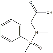 2-(N-methyl-1-phenylacetamido)acetic acid Struktur