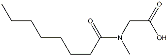 2-(N-methyloctanamido)acetic acid Struktur