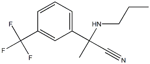 2-(propylamino)-2-[3-(trifluoromethyl)phenyl]propanenitrile Struktur