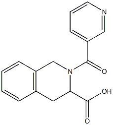 2-(pyridin-3-ylcarbonyl)-1,2,3,4-tetrahydroisoquinoline-3-carboxylic acid Struktur