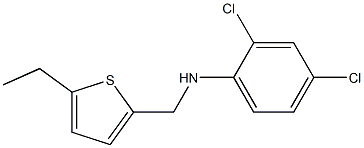 2,4-dichloro-N-[(5-ethylthiophen-2-yl)methyl]aniline Struktur