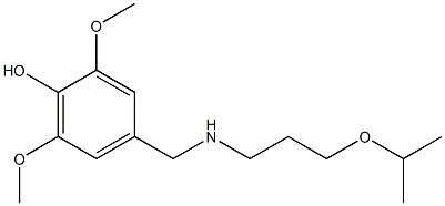 2,6-dimethoxy-4-({[3-(propan-2-yloxy)propyl]amino}methyl)phenol Struktur