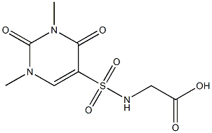 2-[(1,3-dimethyl-2,4-dioxo-1,2,3,4-tetrahydropyrimidine-5-)sulfonamido]acetic acid Struktur