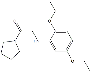 2-[(2,5-diethoxyphenyl)amino]-1-(pyrrolidin-1-yl)ethan-1-one Struktur