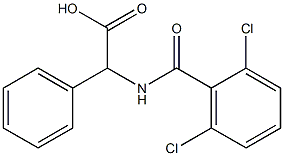 2-[(2,6-dichlorophenyl)formamido]-2-phenylacetic acid Struktur