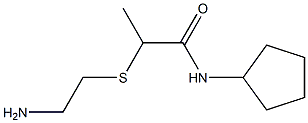 2-[(2-aminoethyl)sulfanyl]-N-cyclopentylpropanamide Struktur