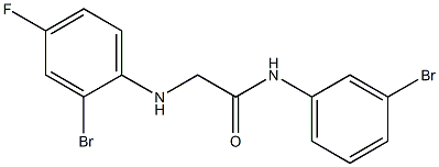 2-[(2-bromo-4-fluorophenyl)amino]-N-(3-bromophenyl)acetamide Structure
