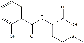 2-[(2-hydroxybenzoyl)amino]-4-(methylthio)butanoic acid Struktur