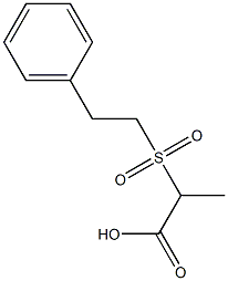 2-[(2-phenylethyl)sulfonyl]propanoic acid Struktur